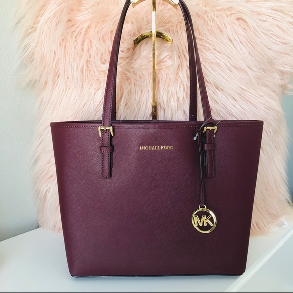 Michael Kors Handbags - Michael kors Jet set medium carryall Tote merlot